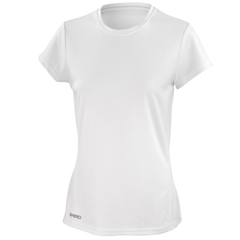 Spiro Womens/Ladies Quick Dry T-Shirt / White